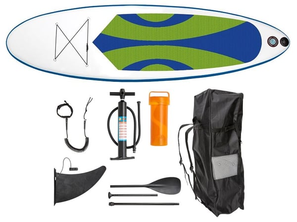 CS Aqua SUP Board - Stand Up Paddleboard - 300x83x15 cm max 120 kg. Green/Blue