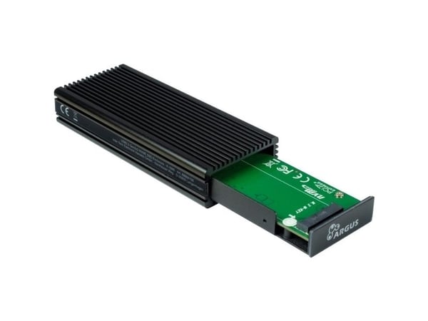 Inter-Tech K-1685, SSD-kotelo, M.2, M.2, 10 Gbit/s, USB-liitettävyys, Musta