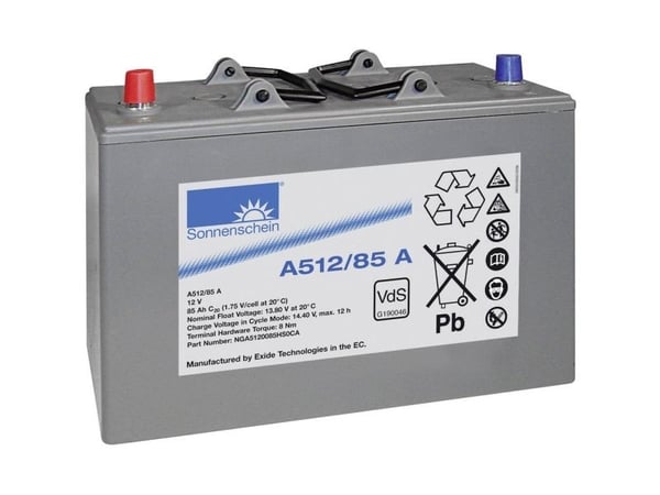 GNB Sonnenschein A512/85 A Blybatteri 12 V 85 Ah Bly-gel (B x H x D) 330 x 236 x 171 mm Konusp- Vedligeh-delsfri, VDS-sertifisering