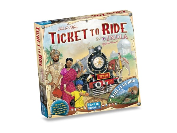 Ticket to Ride-kortsamling #2 Indien & Schweiz
