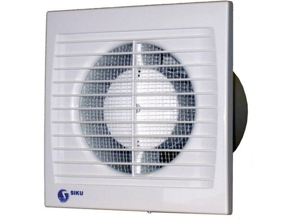 Siku 125 S Silenta, Vegg, Baderom, Kjøkken, Restaurant, Toalett, Hvit, Plast, IP34, 148 m³/t
