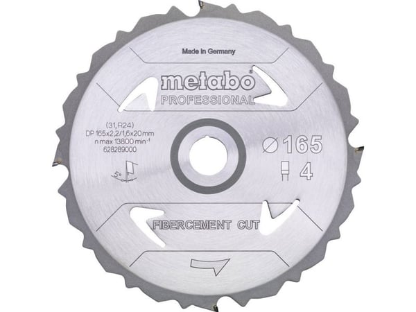 Metabo 628287000, Sponplate, Fibre board, 16 cm, 2 cm, 1,6 mm, 2,2 mm, Metabo