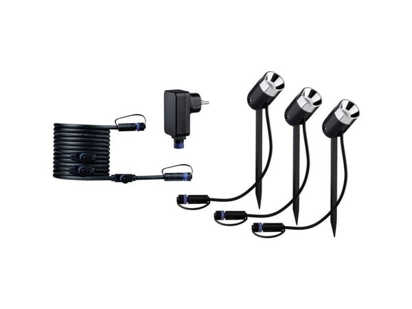 Paulmann 942.42, Utendørs bakkebelysning, Sort, Plast, IP65, Hage, II