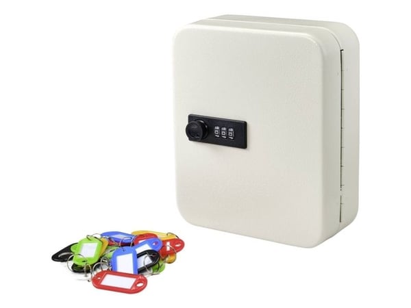 Sygonix nøkkelboks SY-4737738 antall kroker 20 hvit (SY-4737738)