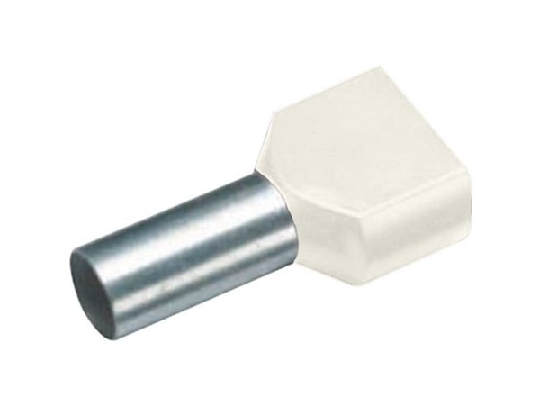 Vogt Verbindungstechnik 460814D Kaksoiskaapelikengät 10 mm² Osittain eristetty Norsunluu 100 kpl
