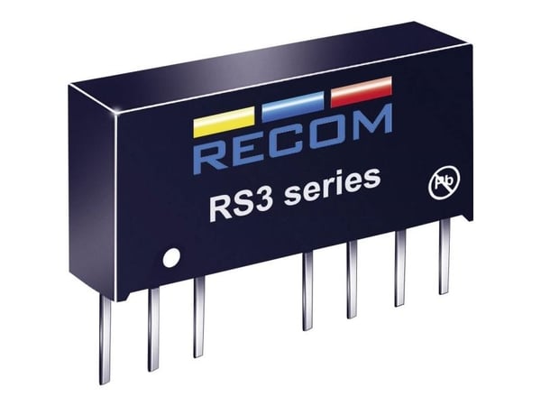 Recom International 10004207 RS3-2412S 3W DC/DC-muunnin RS3-2412S 18 - 36 Vdc 12 Vdc 250 mA 2 W 3 W