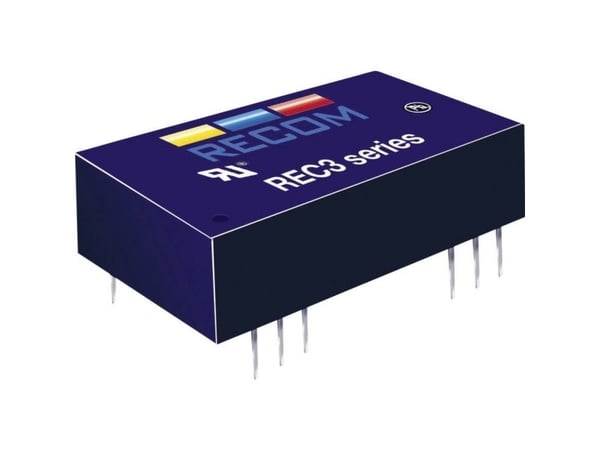 Recom International 10002884 REC3-0515DR/H1 DC/DC-omvandlare 3W 5 Vdc (±15 Vdc) ±100 mA