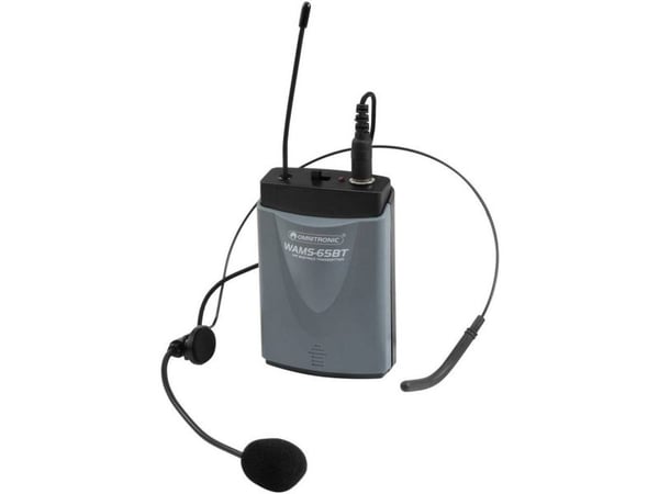 Omnitronic 13107005, Body pack-sender, 865 Mhz, 40 - 18000 Hz, 10 mW, svart, plast