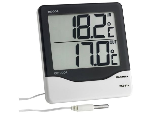 TFA Dostmann kabelanslutet termometer svart/vit (30.1011.K)