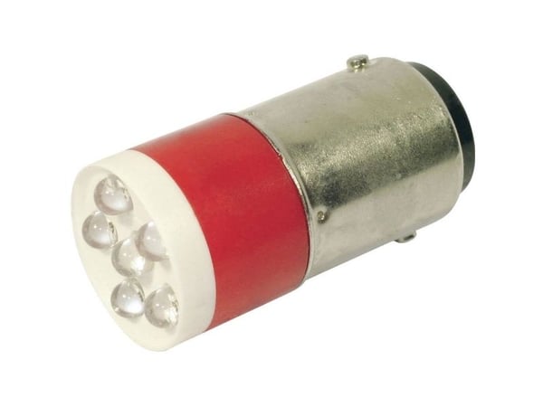 CML Innovative Technologies LED-signallampa röd BA15d 24 V/DC, 24 V/AC 1260 mcd
