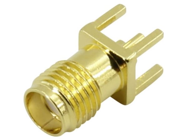 TRU COMPONENTS 93038c9 1386728 SMA-liitin Liitäntä, uppoasennus pystysuoraan 50 Ω 1 kpl