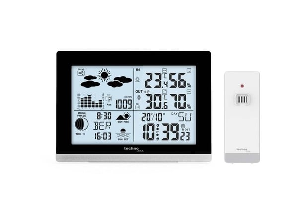Technoline WS 6762, Svart, Inne Barometer, Inne hygrometer, Inne Termometer, Utendørs Barometer, Utendørs Fuktighetsmåler,..., Barometer, Hygromete...