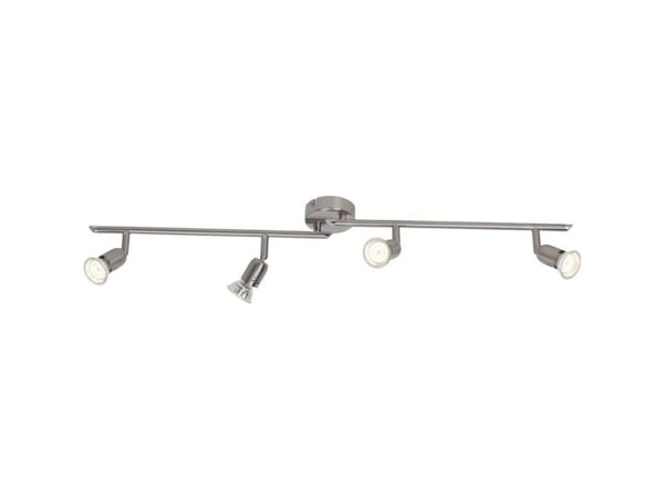 Brilliant Loona, Overflateegnet, GU10, 4 ampuller, LED, 3000 K, Nickel