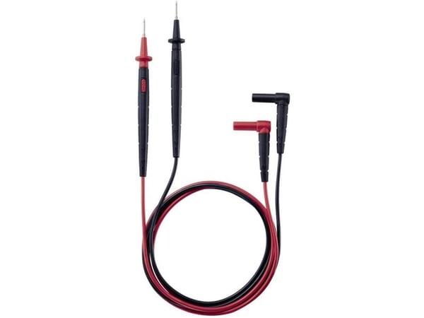 Testo 0590 0010, Testausjohdin, Musta, Punainen, CAT II, 1,225 m, 18 mm, 2 mm