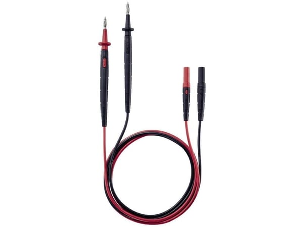 testo 0590 0012 Turvatestausjohtosarja [Liitin 4 mm - Testikärki, Lamellipistoke 4 mm] 1,25 m Musta, punainen 1 kpl 1 kpl
