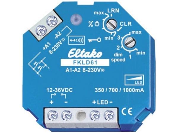 Eltako trådløs aktor LED-dimmerbryter FKLD61 (30100836)