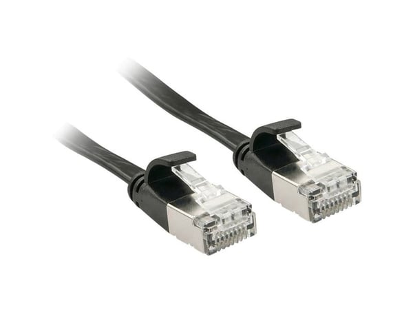 Lindy 47485, 10 m, Cat6a, U/FTP (STP), RJ-45, RJ-45, Svart