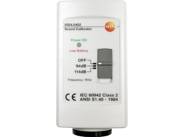 Testo 0554 0452, Digitalt, 0 - 114 dB, 0,5 dB, Hvit, testo 815, testo 816, testo 816-1, 9 V
