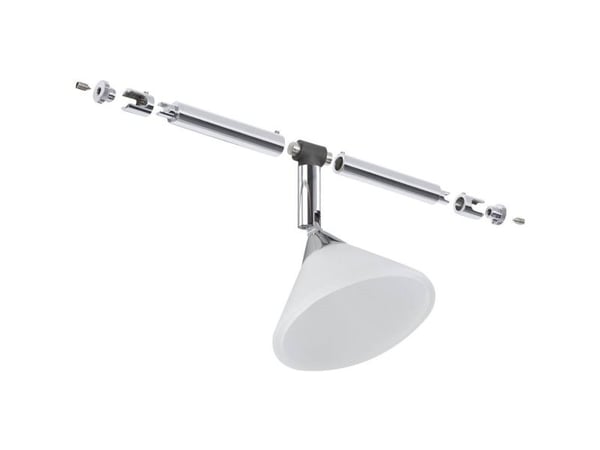 Paulmann Colmar, Spotlight på skinne, GU4, 1 ampuller, 10 W, 12 V, Kromfarget