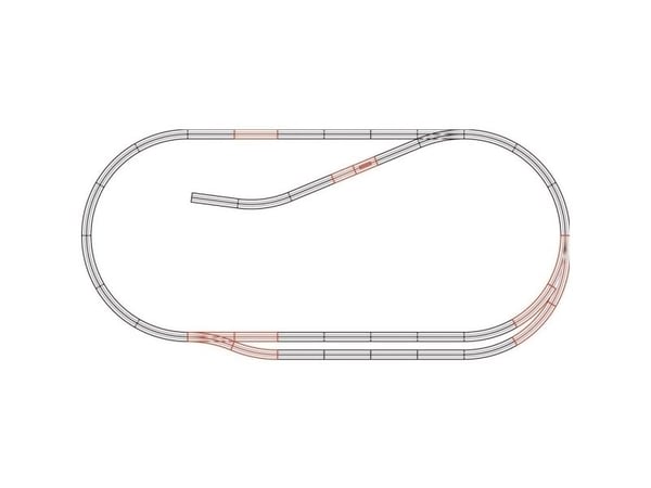 H0 Roco geoLINE (med ballast) 61102 utvidelsessett 1 sett