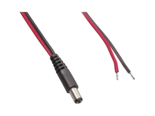 TRU COMPONENTS tilkoblingskabel lavspenning med lavspenningsplugg 5,50 mm (2,10 mm) 1,00 m (1 stk)