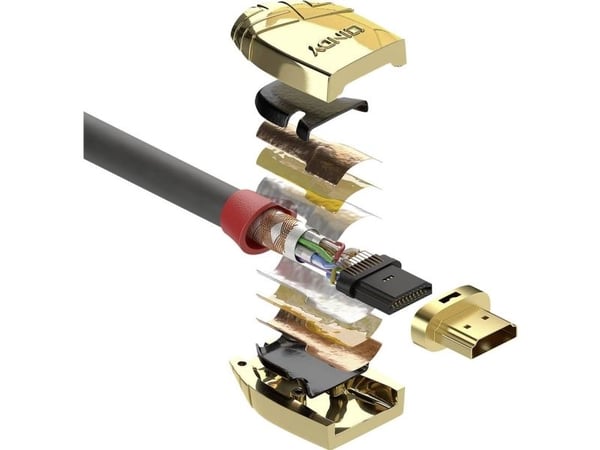 Lindy 37868, 20 m, HDMI Type A (Standard), HDMI Type A (Standard), 4096 x 2160 piksler, 10,2 Gbit/s, Grå