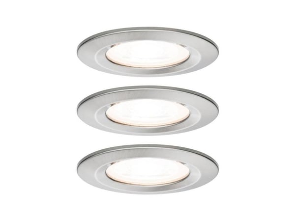 Paulmann 934.76, Indbygget lysplade, GU10, 3 pære(r ), LED, 2700 K, Metallic