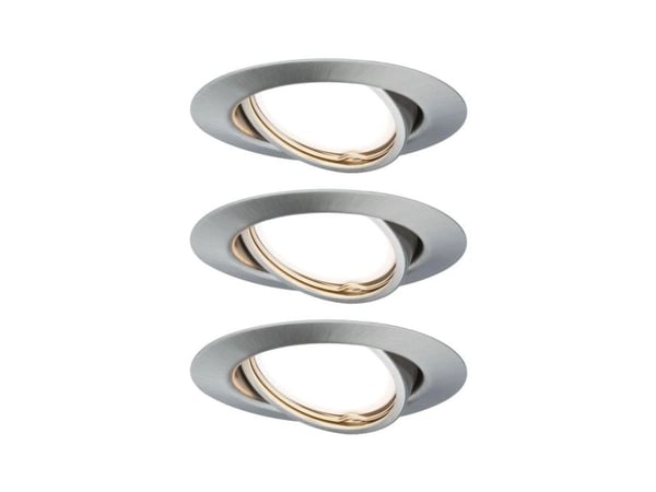 Paulmann 934.25, 3 ampuller, LED, 15 W, 475 lm, Metallisk