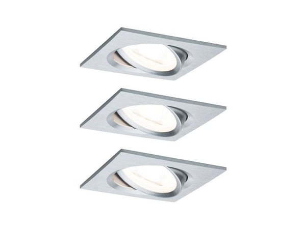 Paulmann 934.92, Innsunket spotlight, 3 ampuller, LED, 2700 K, 460 lm, Aluminium