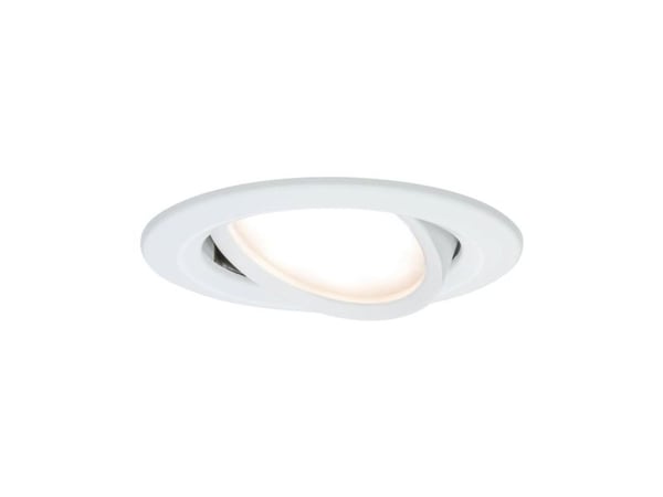 Paulmann 934.84, Innsunket spotlight, 1 ampuller, LED, 2700 K, 460 lm, Hvit