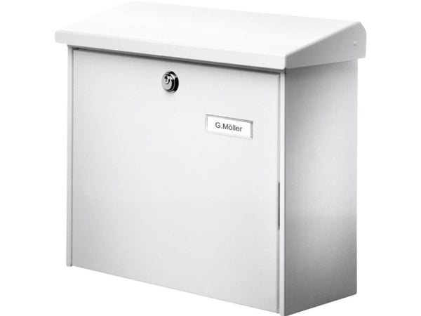 Postilaatikko Burg Wächter COMFORT 913 W Teräslevy Valkoinen Avainlukko