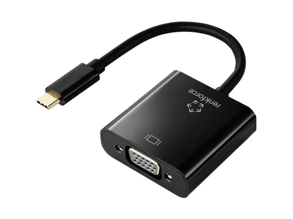 Renkforce RF-4679564, 0,1 m, USB Type-C, VGA (D-Sub), uros, naaras, suora, suora