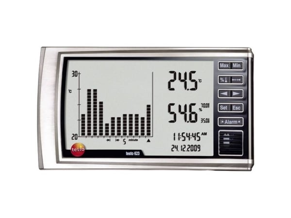 Testo 623, Digitalt, Rektangulær, AA, -10 - 60 °C, -20 - 60 °C, 185 mm