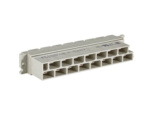 FCI 51590291519620LF Painetun piirilevyn liitin Napojen kokonaismäärä 15 Rivien lukumäärä 2 1 kpl