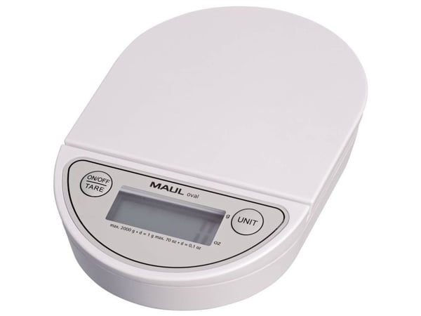 MAUL 1622002, Elektronisk postvekt, 2 kg, 1 g, 2 g, Hvit, Digitalt