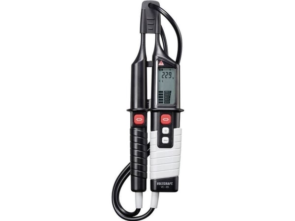 VOLTCRAFT VC 65 topolet spenningsprøver CAT III 1000 V, CAT IV 600 V, akustisk, LCD, LED