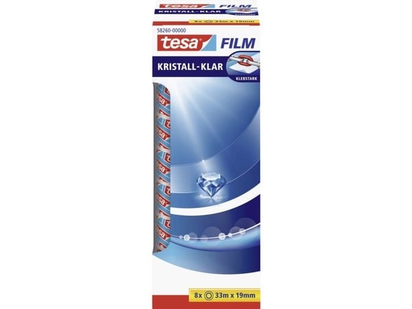 TESA 58260-00000-00, Läpinäkyvä, Koristelu, Polypropeeni (PP), 33 m, 19 mm, 8 kpl