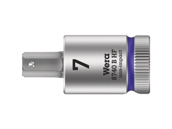 Wera 05003037001, Uttag, 3/8", Metrisk, 1 huvuden, 7 mm, Kromvanadinstål