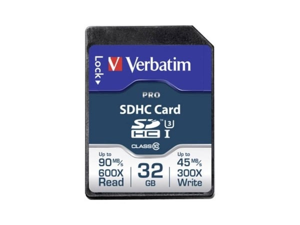 Verbatim PRO - Flashminneskort - 32 GB - UHS Class 3 / Class10 - 300x/600x - SDHC UHS-I