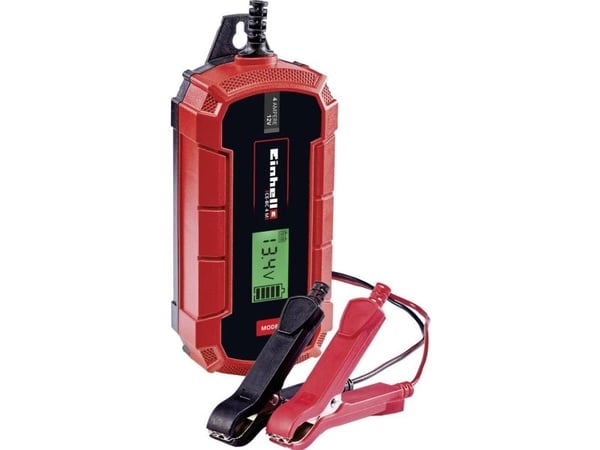 Einhell CE-BC 4 M, 12 V, 220 - 240 V, 50 Hz, LCD, IP65, Sort, Rød