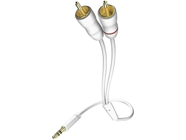 Inakustik 7m Star MP3 Audio Cable, 3.5mm, Hankjønn, 2 x RCA, Hankjønn, 7 m, Hvit