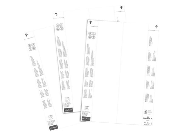 Durable 103102, Hvit, Rektangel, A4, Laser/Blekkskriver, 7,4 cm, 29,7 cm