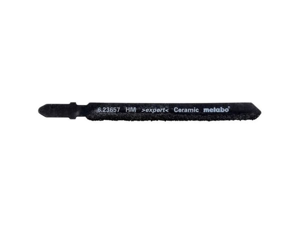 Metabo 623657000, Stikksagblad, Støpejern, Keramisk, Glass, Glassfiber armert plastik, Karbid, Sort, 7,6 cm, 0,8 mm