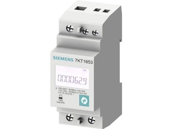 Siemens 7KT1655, Starkström, kWh, IP40, 63 A, 145 g, 145 g