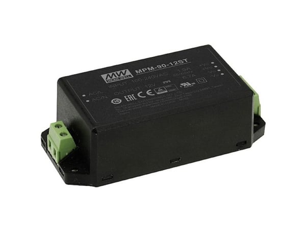 MEAN WELL MPM-90-48ST virtalähde ja jännitteenmuunnin sisätiloissa 90 W musta (MPM-90-48ST)