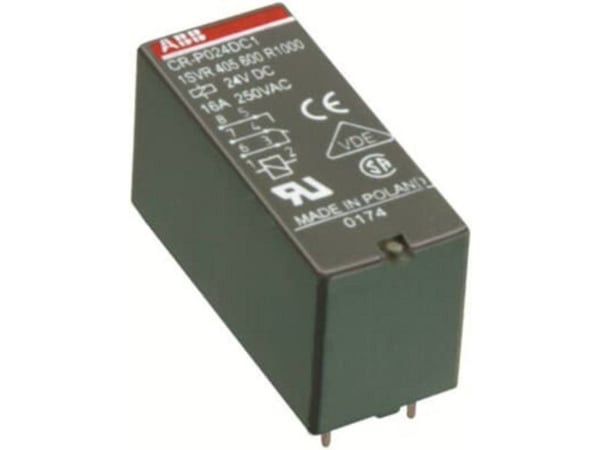 ABB CR-P024DC2, Sort, -40 - 85 °C, 8 A, 250 V, 12,7 x 29 x 15,7 mm, 140 g