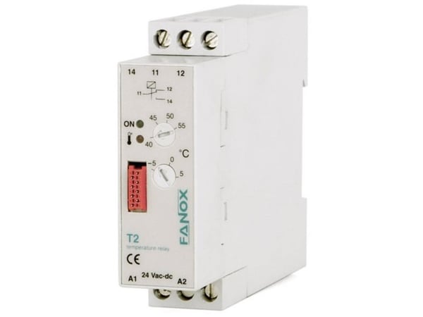 Fanox T2-24 VAC/DC övervakningsrelä 24 V/DC, 24 V/AC 1 x växlande kontakt temperatur 1 st