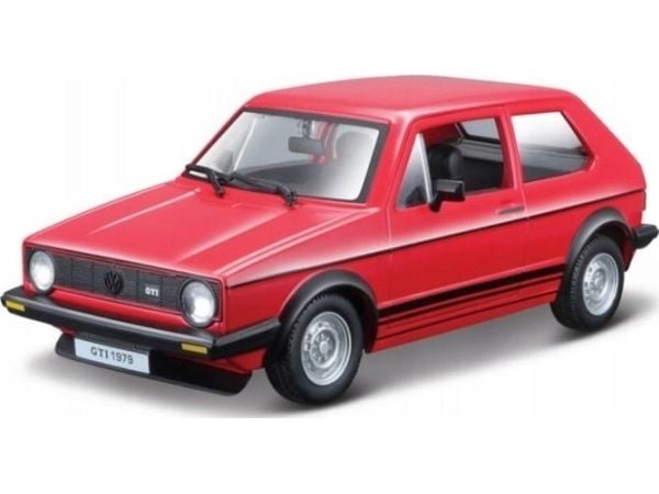BBURAGO Volkswagen Golf Mk1 GTI (1979) 1/24, Klassisk bil, Montert på forhånd, 1:24, Volkswagen Golf Mk1 GTI, Alle kjønn, Rød