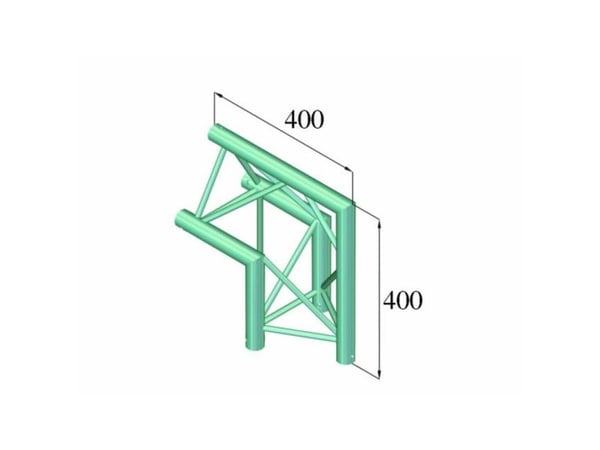 Alutruss DECOLOCK DQ3-PAC24 hjørne 90° 3-punkts travers