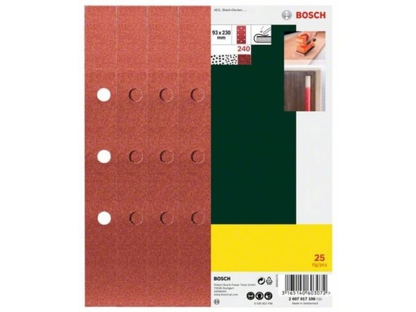 Bosch SLIBEBLAD 93X230MM K240 8H B&amp;D 25 STK PL